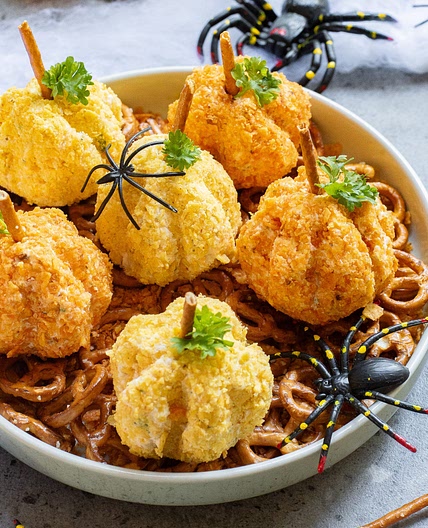 Pumpkin-Shaped Cheeseball