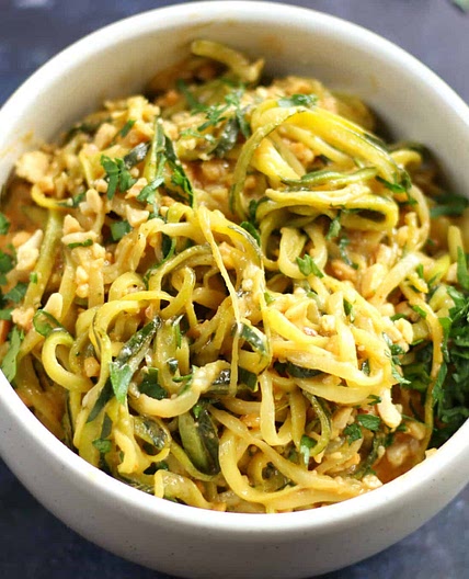 Zucchini Noodles with Peanut Sauce