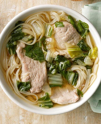 Pork & Bok Choy Udon Soup