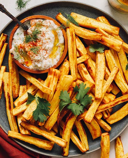 Curry Roasted Parsnip Fries