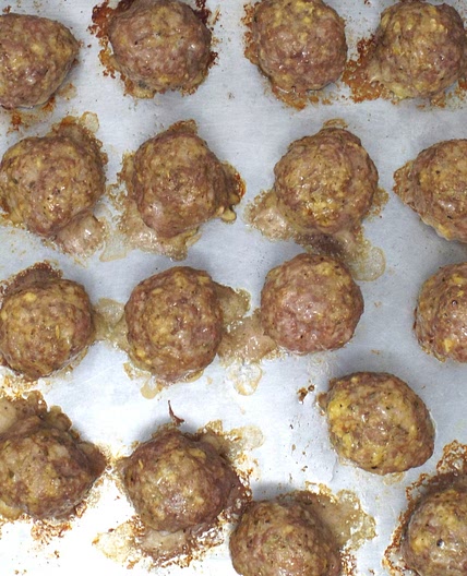 Baked Pork and Beef Italian Meatballs