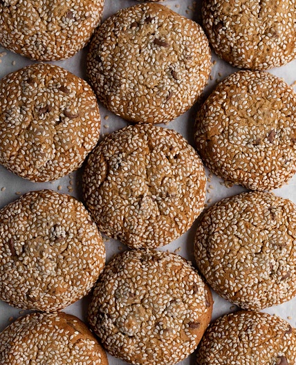 Tahini Chocolate Chip Cookies