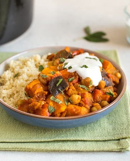 Sweet potato and chickpea slow cooker tagine