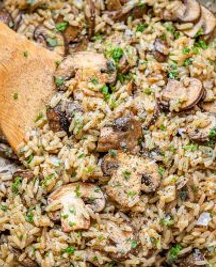 Herbed Mushroom Brown Rice