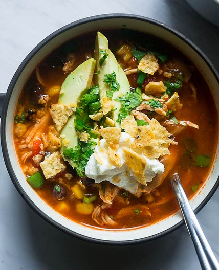 Pressure Cooker Chicken Tortilla Soup