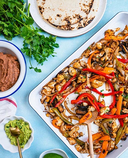 Vegan Fajitas (on a Sheet Pan!)