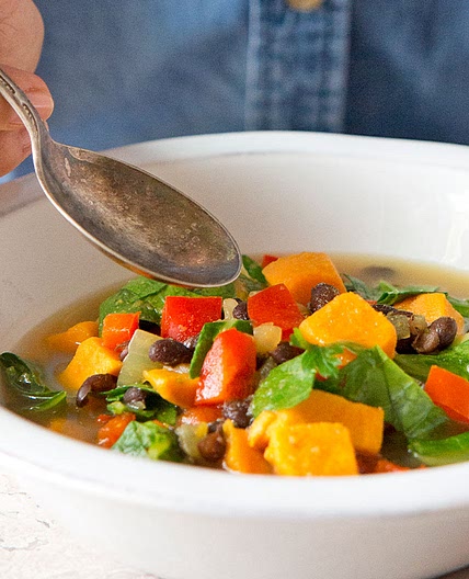 Delicious Sweet Potato, Black Bean, and Collard Soup
