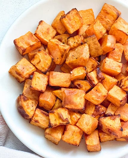 Air Fryer Roasted Sweet Potatoes