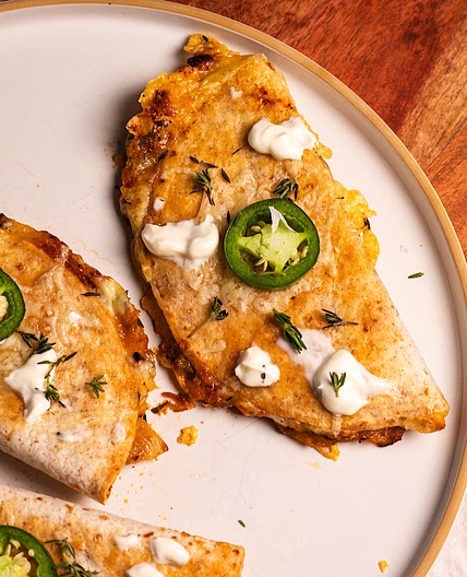 French Onion White Bean Tacos