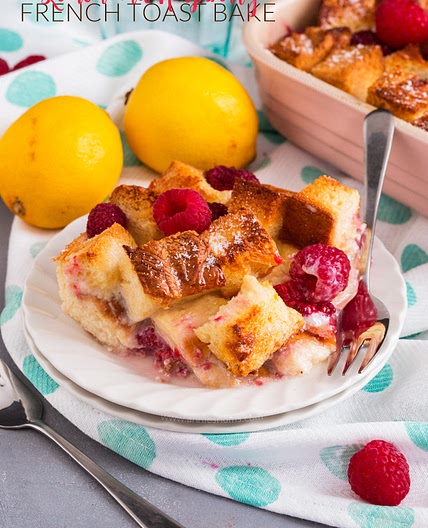 Lemon and Raspberry French Toast Bake