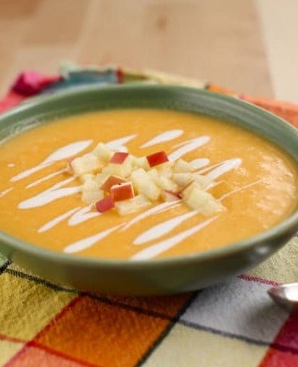 5-ingredient Butternut Squash & Apple Soup (sous vide)