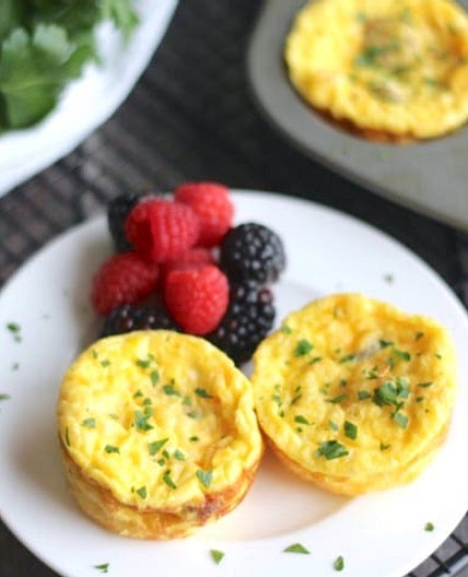 Mini Crustless Quiche Cups with Sausage and Cheese