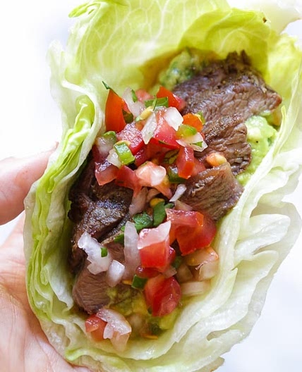 Grilled Steak Lettuce Tacos