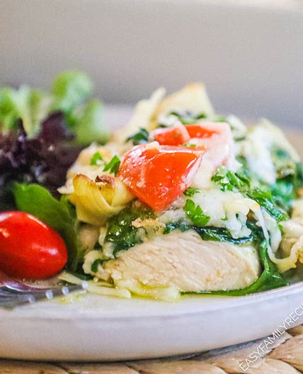 Spinach Pesto Baked Chicken