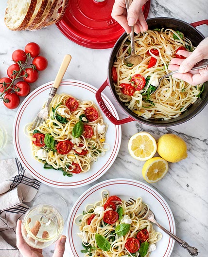 Linguine with Lemon & Tomatoes