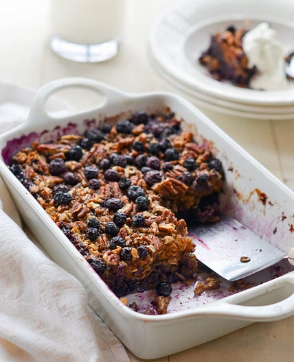 Blueberry Pecan Baked Oatmeal