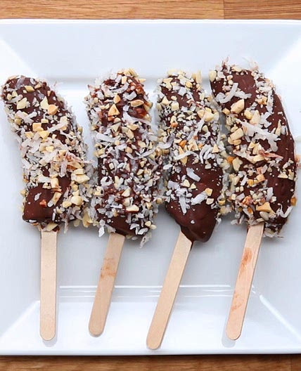 Coconut Almond Frozen Banana Recipe by Tasty
