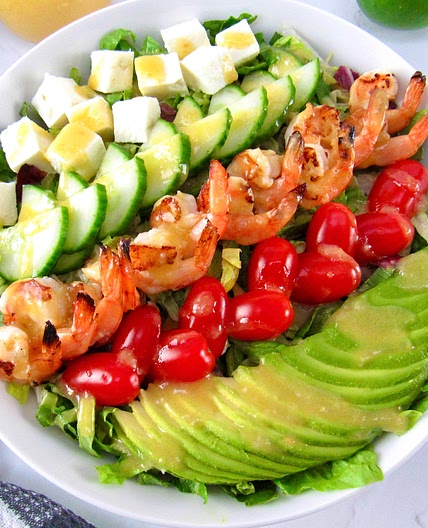 Grilled Shrimp Salad with Apricot Vinaigrette