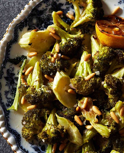 Roasted Broccoli with Lemon and Pine Nuts