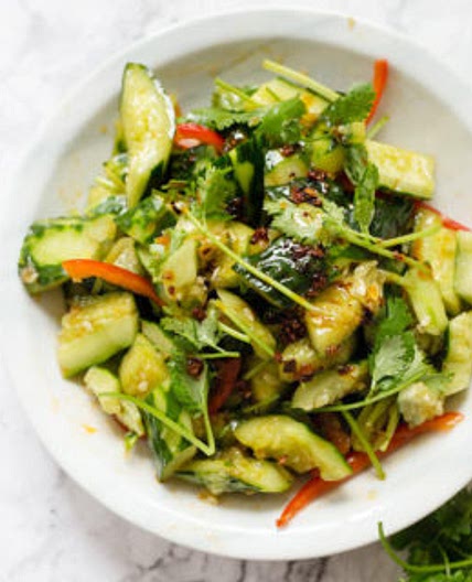 Smashed Cucumber Salad