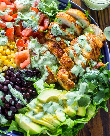 Southwestern Chicken Salad with Creamy Cilantro Dressing