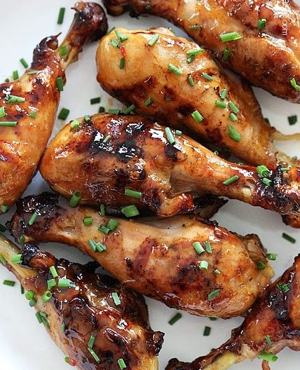 Sweet 'n Spicy Asian Glazed Grilled Drumsticks