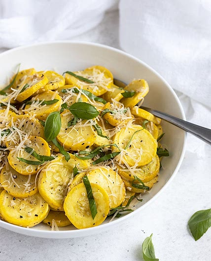 Sauteed Squash with Basil and Parmesan