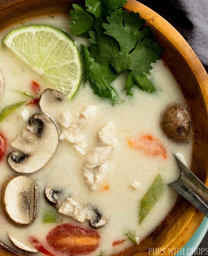 Easy Tom Kha Gai Soup (Thai Coconut Chicken Soup)
