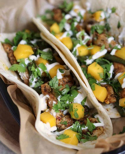 Copycat Torchy's Brushfire Tacos with Air Fryer Jerk Chicken and Jalapeños