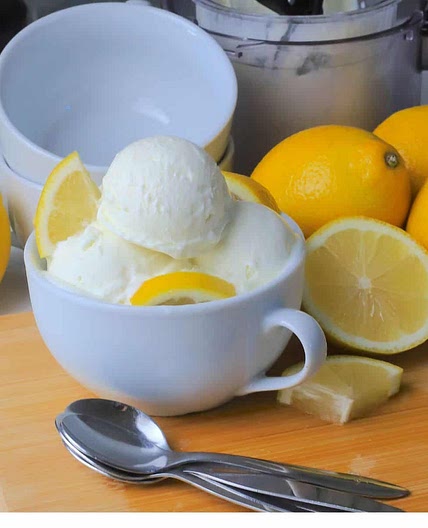 Gelato al Limone Senza Zucchero (Sugar Free Lemon Gelato)
