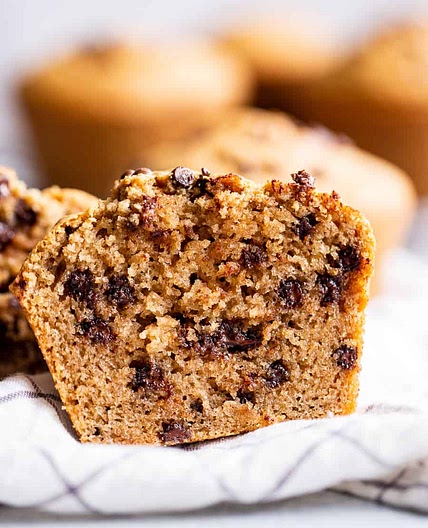 Jumbo Chocolate Chip Muffins {Paleo, Gluten Free}