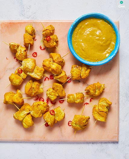 Chicken Satay Skewers | Slimming & Weight Watchers Friendly