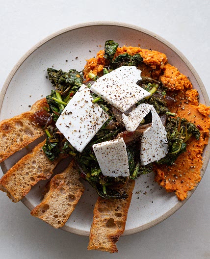 Sautéed Kale Salad with Ricotta Salata