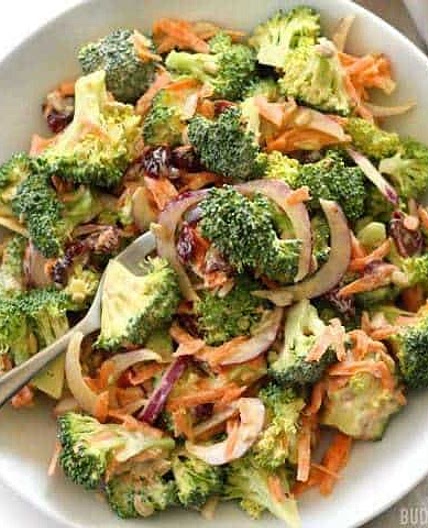 Broccoli Salad with Honey Yogurt Dressing