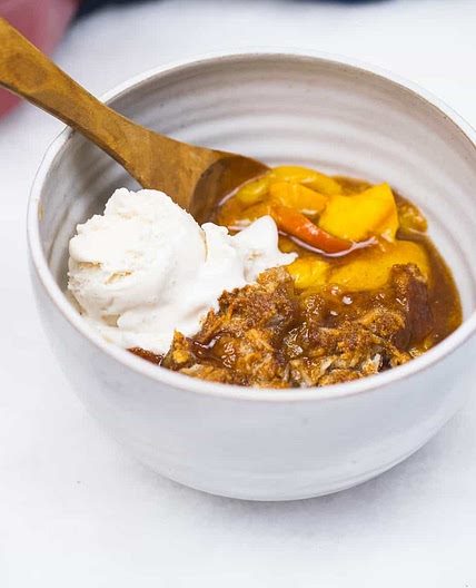 AIP Peach Cobbler with Toasted Coconut