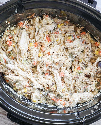 Crock Pot Chicken and Stuffing Casserole