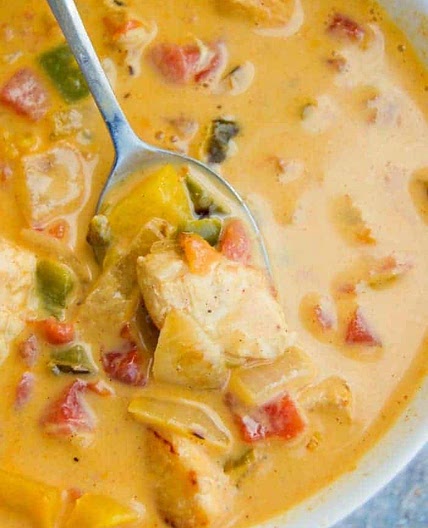 Cheesy Chicken Fajita Soup