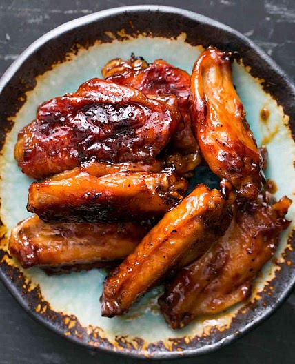 Bourbon Maple Glazed Chicken Wings