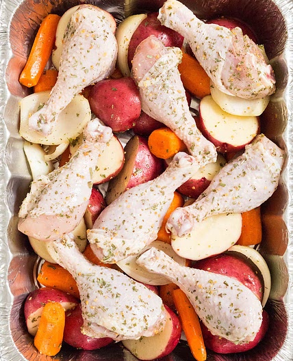 Freezer Italian Herb Roasted Chicken & Potatoes Recipe
