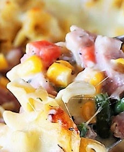 Leftover Ham & Noodle Casserole