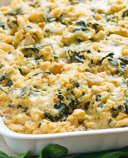 Spinach Artichoke Quinoa Casserole