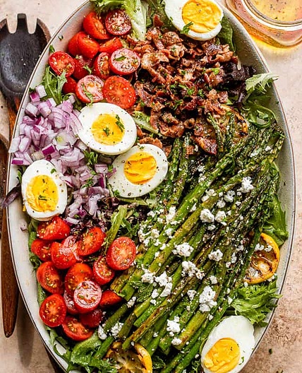 Bacon and Eggs and Asparagus Salad
