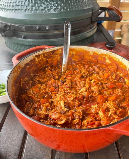 Grilled Buffalo Chicken Chili
