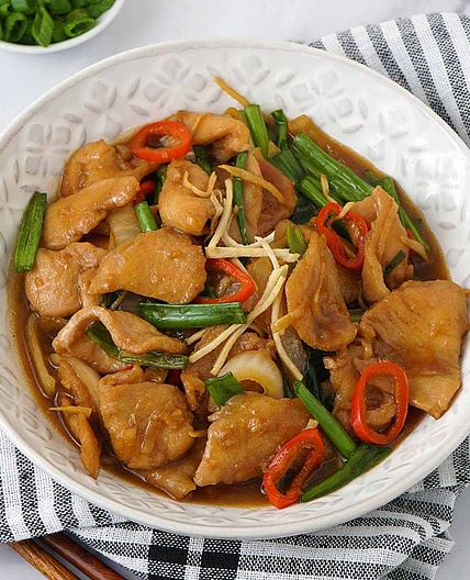 Chicken with Ginger and Spring Onion Recipe