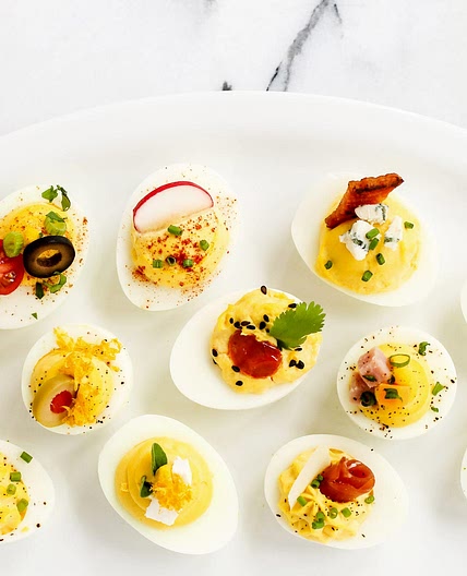 12 Ways to Garnish Deviled Eggs