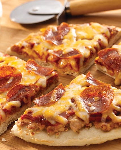 Pinto Bean Pepperoni Pizza