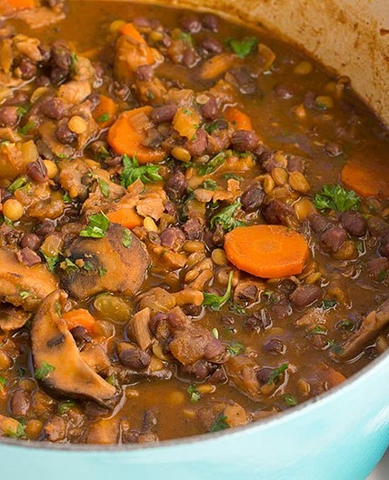 Vegan Mushroom and Adzuki Bean Stew Recipe