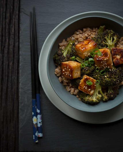 Crispy Baked Tofu with Broccoli