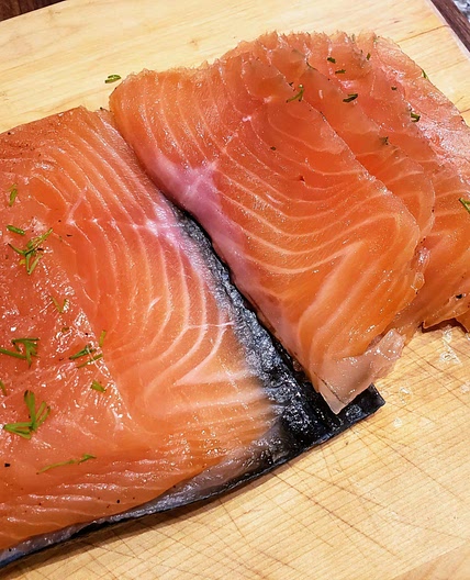 Gravlax (cured salmon)