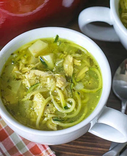Low Carb Chicken Noodle Soup - AIP Paleo